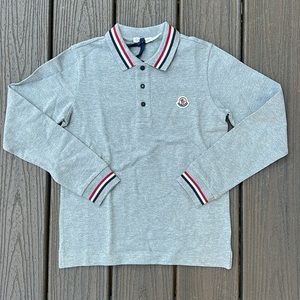 NWT Moncler Boy’s long sleeve Maglia Polo Manica size 10